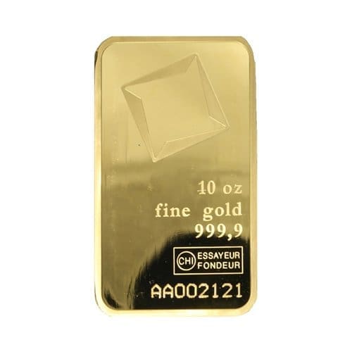 10 oz Gold Bar — Obverse