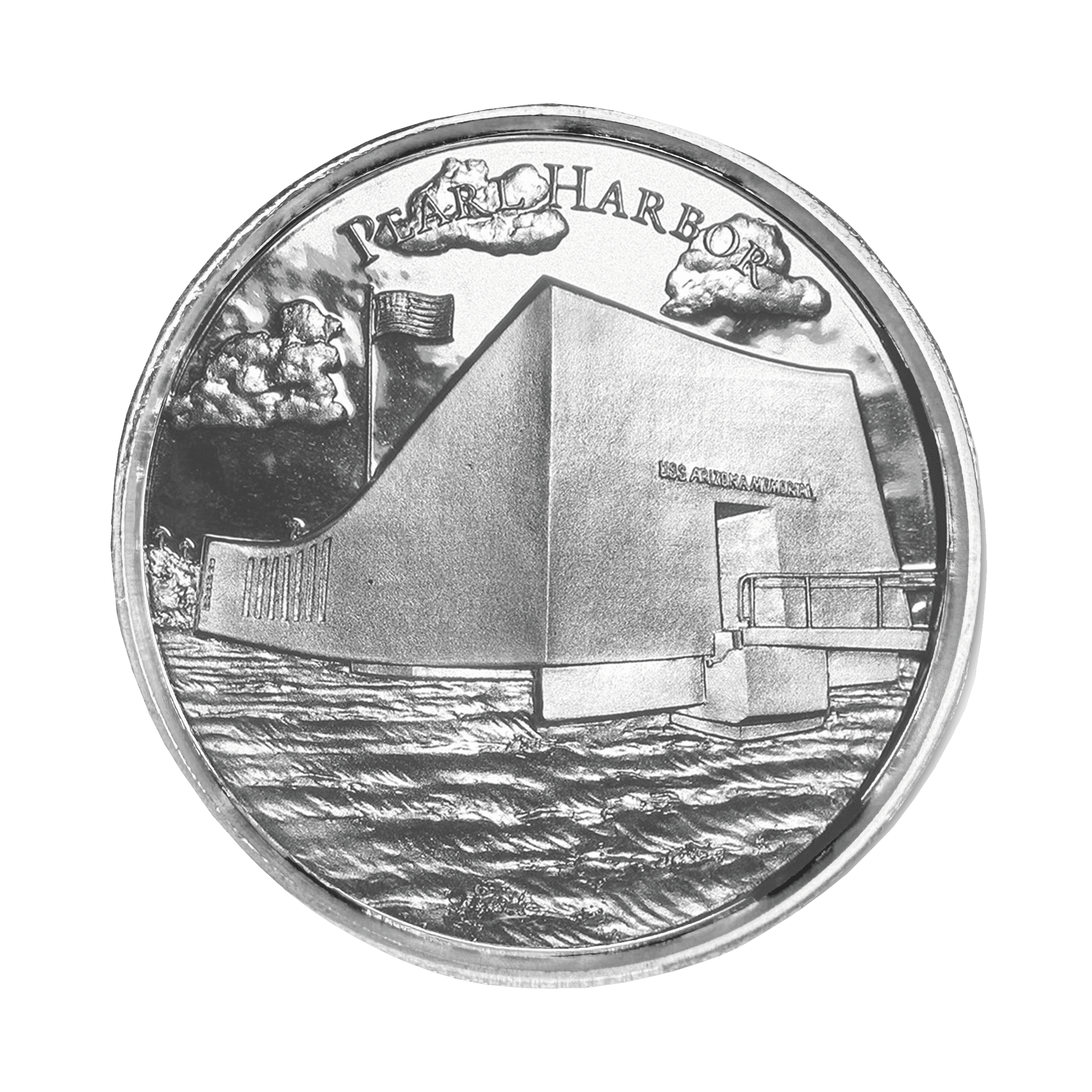 Pearl Harbor | 2oz Elemetal UHR Silver Round — Obverse