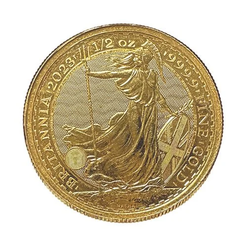 1/2 oz English Gold Britannia — Reverse