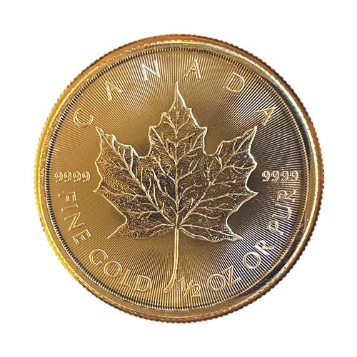 1/2 oz Canadian Gold Maple Leaf — Reverse
