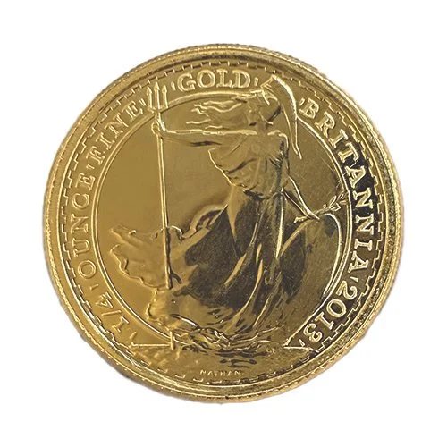 1/4 oz English Gold Britannia — Reverse