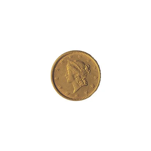 $1 Gold (Type 1) Liberty Type — Obverse