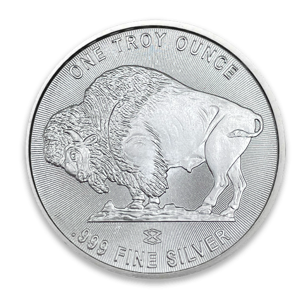 Silver Buffalo Round — Reverse