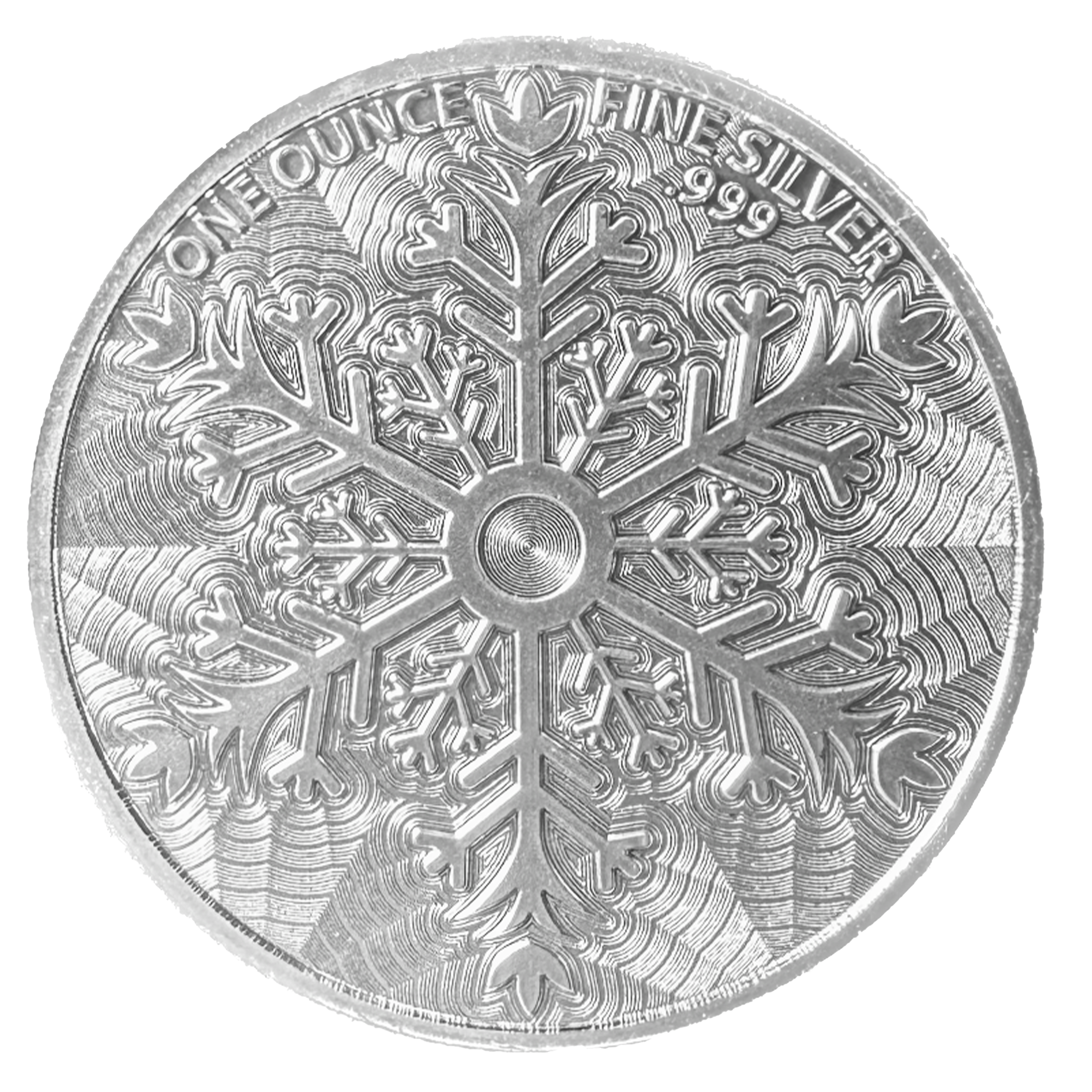Silver Christmas 2024 Santa Round — Reverse