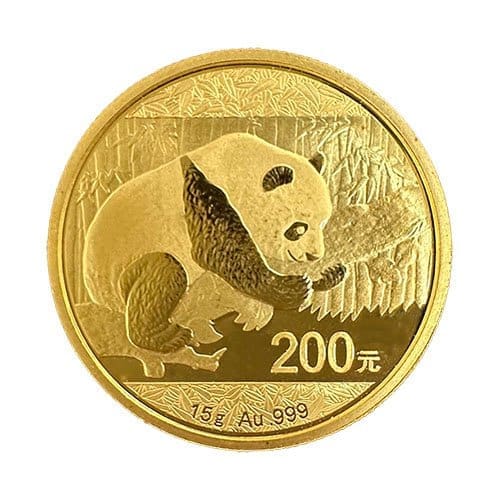 15g Chinese Gold Panda — Reverse