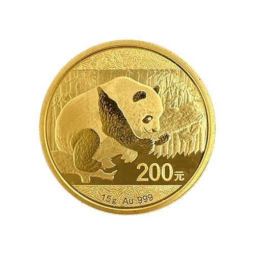 15g Chinese Gold Panda — Obverse
