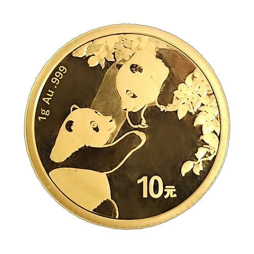 1g Chinese Gold Panda — Reverse