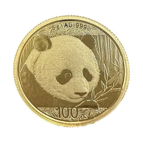 8g Chinese Gold Panda — Reverse