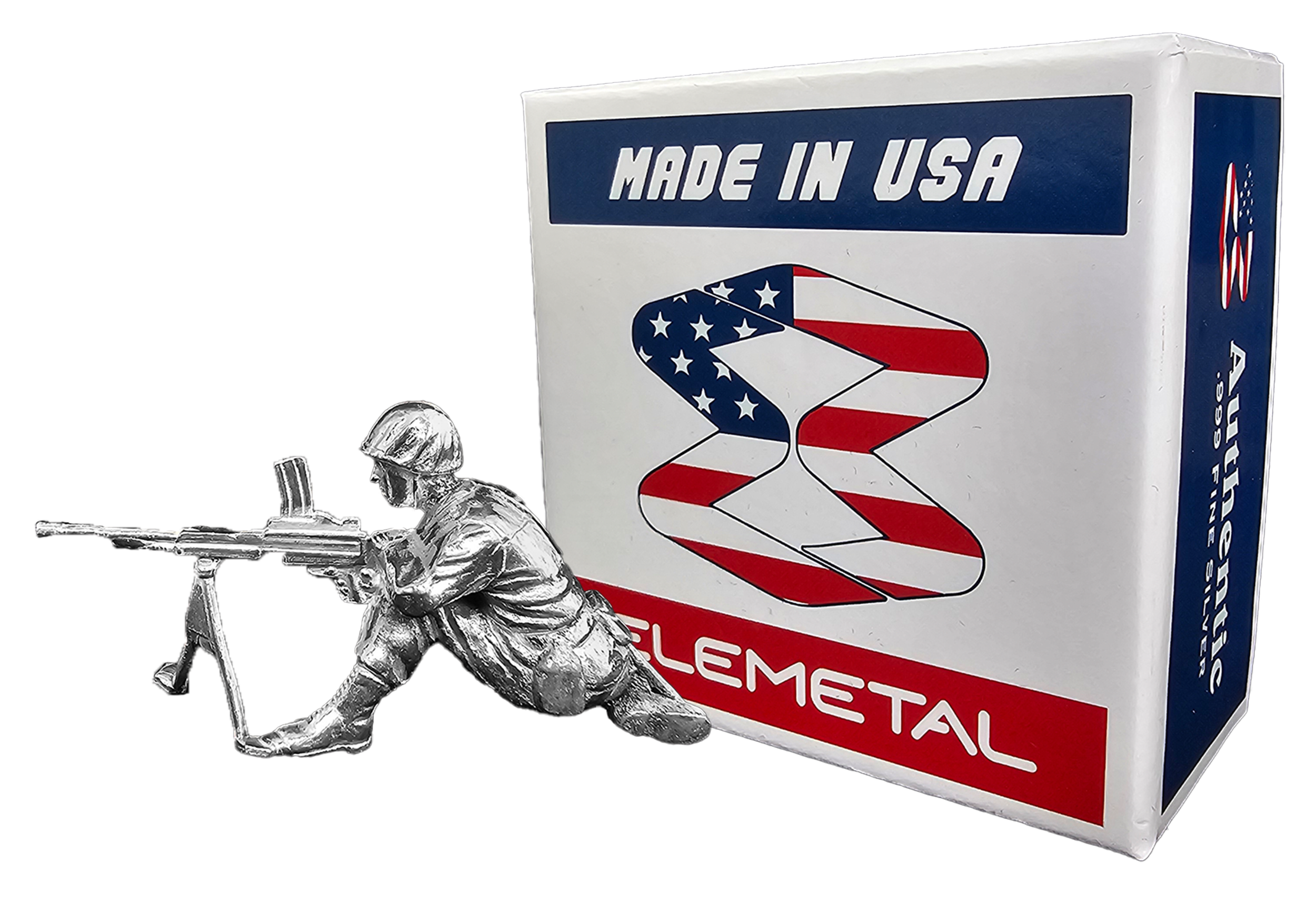 Gunner Silver Soldier — Back + Box