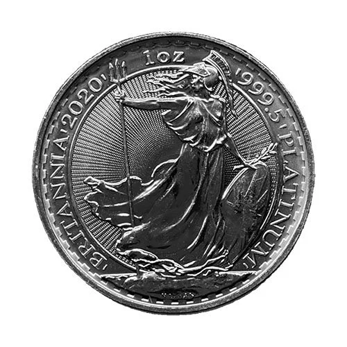 English 1oz Platinum Britannia — Reverse
