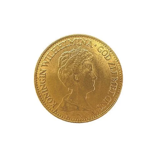 Netherlands Gold 10 Guilder — Obverse