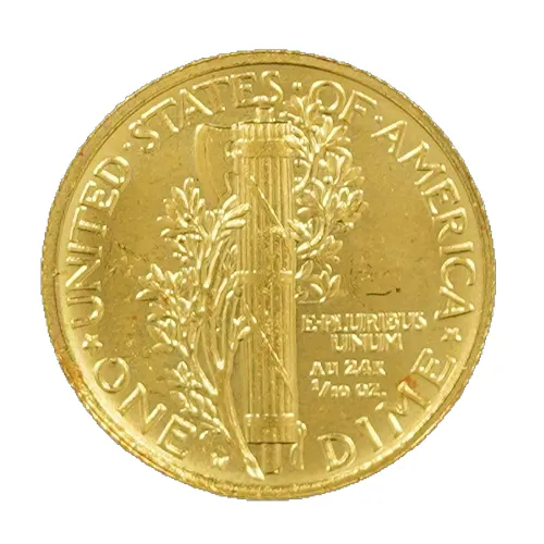 Gold 2016-W Mercury Dime
